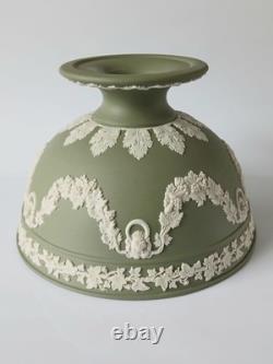 Wedgwood Jasperware Green Bowl Lions Head And Garland