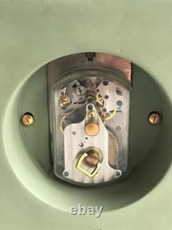 Wedgwood Jasperware Green Mantle Clock Baronet Of London in working condition