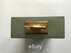 Wedgwood Jasperware Green Mantle Clock Baronet Of London in working condition