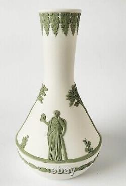 Wedgwood Jasperware Green On White Grecian Vase