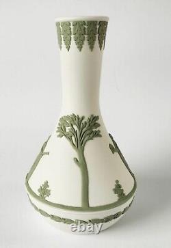 Wedgwood Jasperware Green On White Grecian Vase