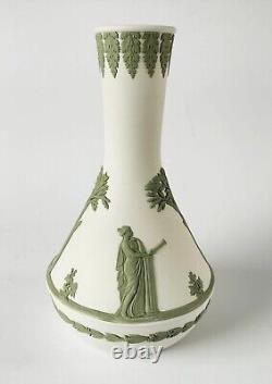 Wedgwood Jasperware Green On White Grecian Vase