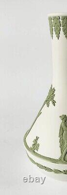 Wedgwood Jasperware Green On White Grecian Vase