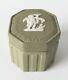 Wedgwood Jasperware Green Spring Trinket Box Seasons