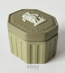 Wedgwood Jasperware Green Spring Trinket Box Seasons