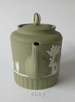 Wedgwood Jasperware Green Teapot Miniature Domestic Employment