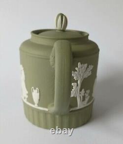 Wedgwood Jasperware Green Teapot Miniature Domestic Employment