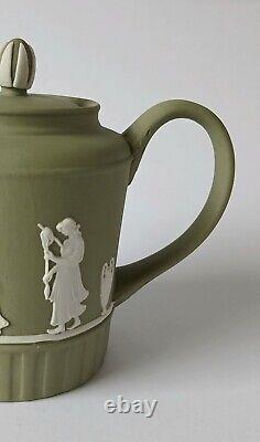 Wedgwood Jasperware Green Teapot Miniature Domestic Employment