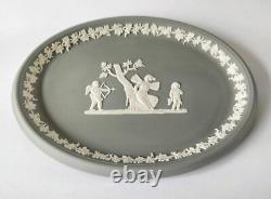 Wedgwood Jasperware Grey Tray Cupid and Psyche