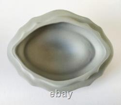 Wedgwood Jasperware Grey Trinket Box Boat Shaped