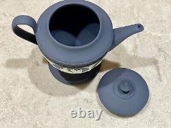 Wedgwood Jasperware Icarus Mini Teapot, Portland blue 1-cup 3.5 tall England