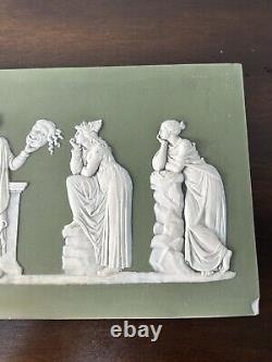 Wedgwood Jasperware Large Plaque Green 29cm Length