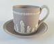 Wedgwood Jasperware Lilac Coffee Cup And Saucer