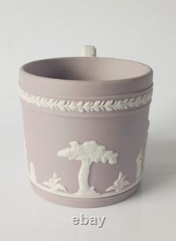 Wedgwood Jasperware Lilac Coffee Cup and Saucer