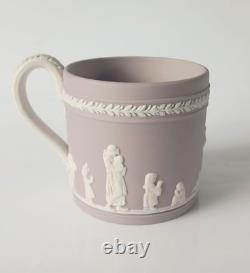 Wedgwood Jasperware Lilac Coffee Cup and Saucer