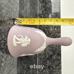 Wedgwood Jasperware Lilac Round Square Lidded Trinket Box Bell 3 Pieces VGC