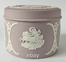 Wedgwood Jasperware Lilac Trinket Box Aurora and Chariot