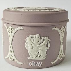 Wedgwood Jasperware Lilac Trinket Box Aurora and Chariot