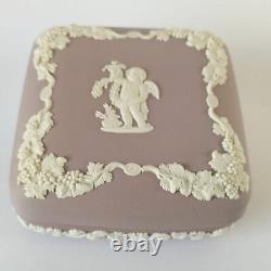 Wedgwood Jasperware Lilac Trinket Box Summer Four Seasons