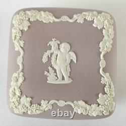 Wedgwood Jasperware Lilac Trinket Box Summer Four Seasons