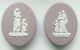 Wedgwood Jasperware Lilac And White Pram Plaques Oval Plaques