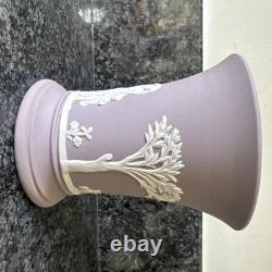 Wedgwood Jasperware Lilic Blue Black Vase X 3 & Teal Trinket Plate VGC