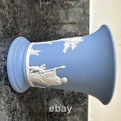 Wedgwood Jasperware Lilic Blue Black Vase X 3 & Teal Trinket Plate VGC