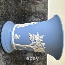 Wedgwood Jasperware Lilic Blue Black Vase X 3 & Teal Trinket Plate VGC