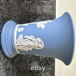 Wedgwood Jasperware Lilic Blue Black Vase X 3 & Teal Trinket Plate VGC