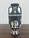 Wedgwood Jasperware Minature Trophy Vase Black Urn Vase Wegwood