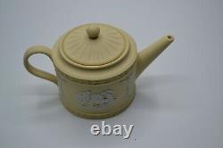 Wedgwood Jasperware Miniature Teapot Ulysses Yellow & White Excellent Condition