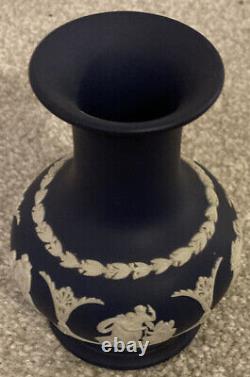 Wedgwood Jasperware Navy Vase Very Rare