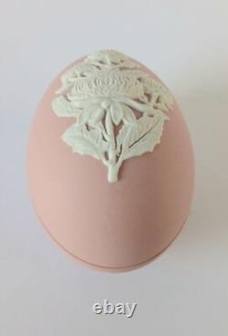 Wedgwood Jasperware Pink Australian Waratah Egg Trinket Box