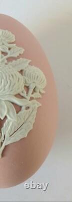 Wedgwood Jasperware Pink Australian Waratah Egg Trinket Box