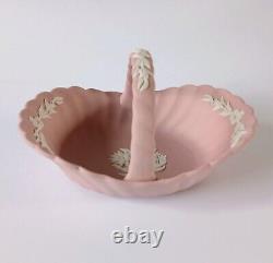 Wedgwood Jasperware Pink Basket Floral Spiral