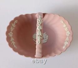 Wedgwood Jasperware Pink Basket Floral Spiral