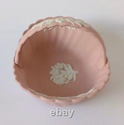 Wedgwood Jasperware Pink Basket Floral Spiral