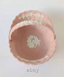 Wedgwood Jasperware Pink Basket Floral Spiral