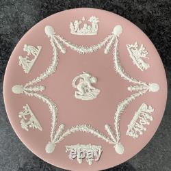Wedgwood Jasperware Pink Cake Plate Cupid Sharpening His Arrows