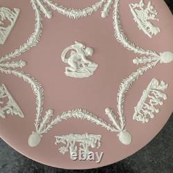 Wedgwood Jasperware Pink Cake Plate Cupid Sharpening His Arrows