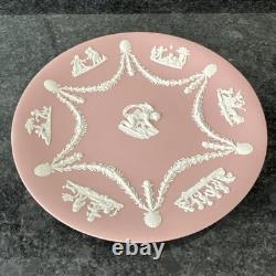 Wedgwood Jasperware Pink Cake Plate Cupid Sharpening His Arrows