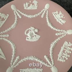 Wedgwood Jasperware Pink Cake Plate Cupid Sharpening His Arrows