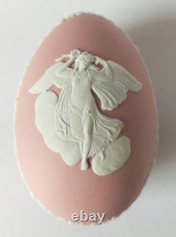 Wedgwood Jasperware Pink Egg Trinket Box Zephe Goddess Of Wind