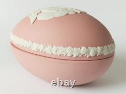 Wedgwood Jasperware Pink Egg Trinket Box Zephe Goddess Of Wind
