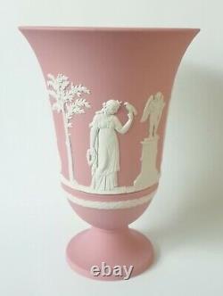 Wedgwood Jasperware Pink Footed Vase