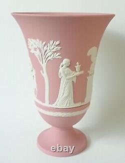 Wedgwood Jasperware Pink Footed Vase