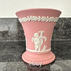 Wedgwood Jasperware Pink Navy Teal Vase X 3 VGC