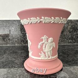 Wedgwood Jasperware Pink Navy Teal Vase X 3 VGC