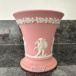 Wedgwood Jasperware Pink Navy Teal Vase X 3 VGC