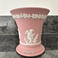 Wedgwood Jasperware Pink Navy Teal Vase X 3 VGC